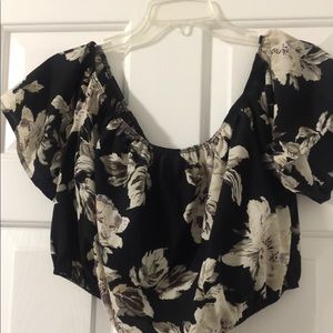 2 piece off the shoulder crop top w skirt